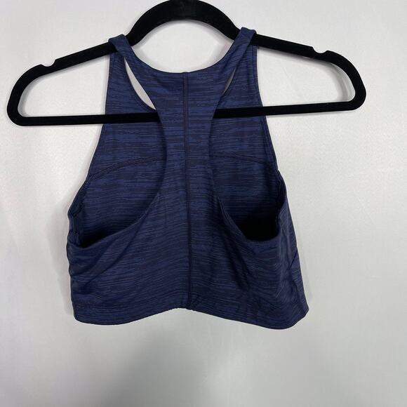 Outdoor Voices Womens Medium M Navy Blue Move Free Spacedye Racerback Sports Bra - Picture 2 of 8